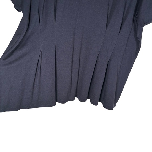 The Limited Peplum Top Size 1X Navy Swing Hem Zip Up Pullover Office Workwear - Picture 4 of 15